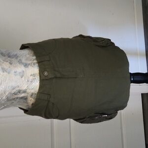 Olive green military skirt